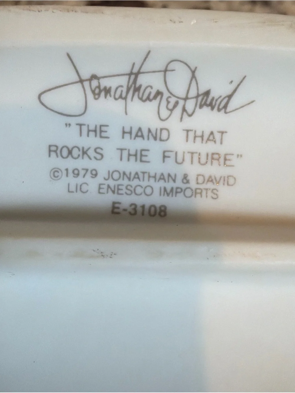 Precious Moments Girl Rocking Cradle The Hand That Rocks The Future 1979 E-3108